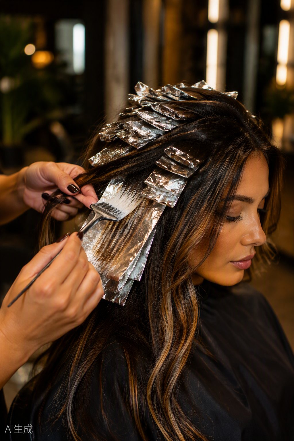 Mechas em andamento